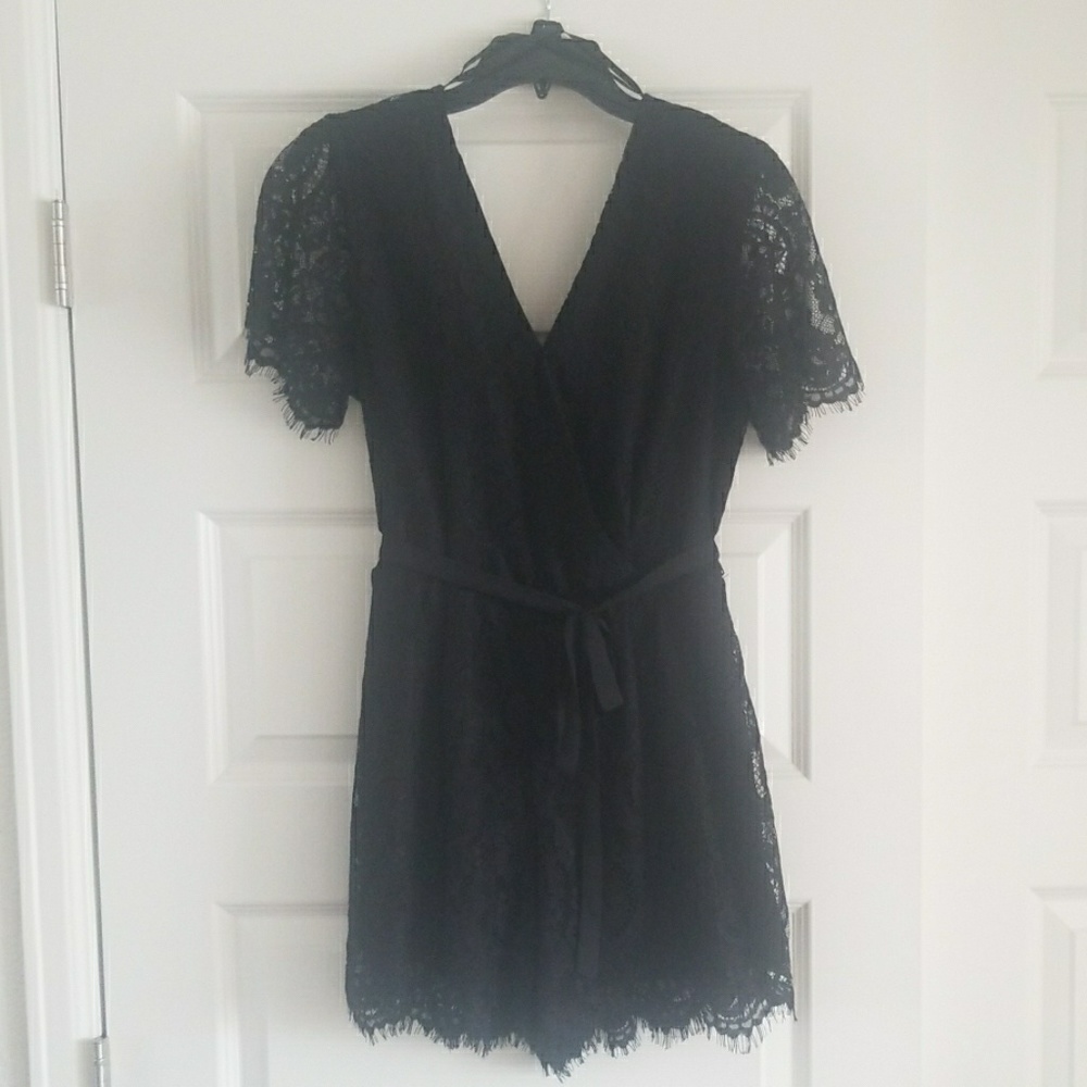 Black lace romper